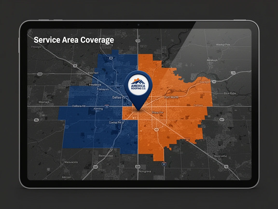 America Roofing Co. Service Areas Map
